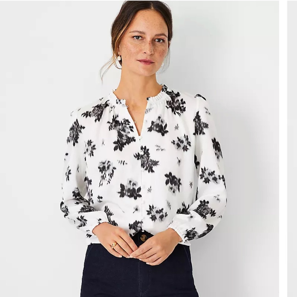 Ikat floral blouse